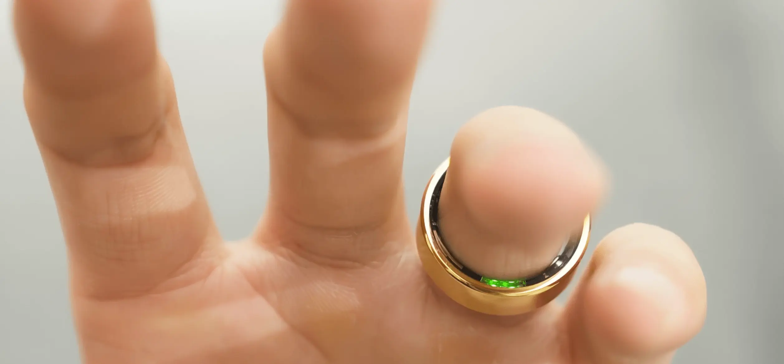 close up of smart ring