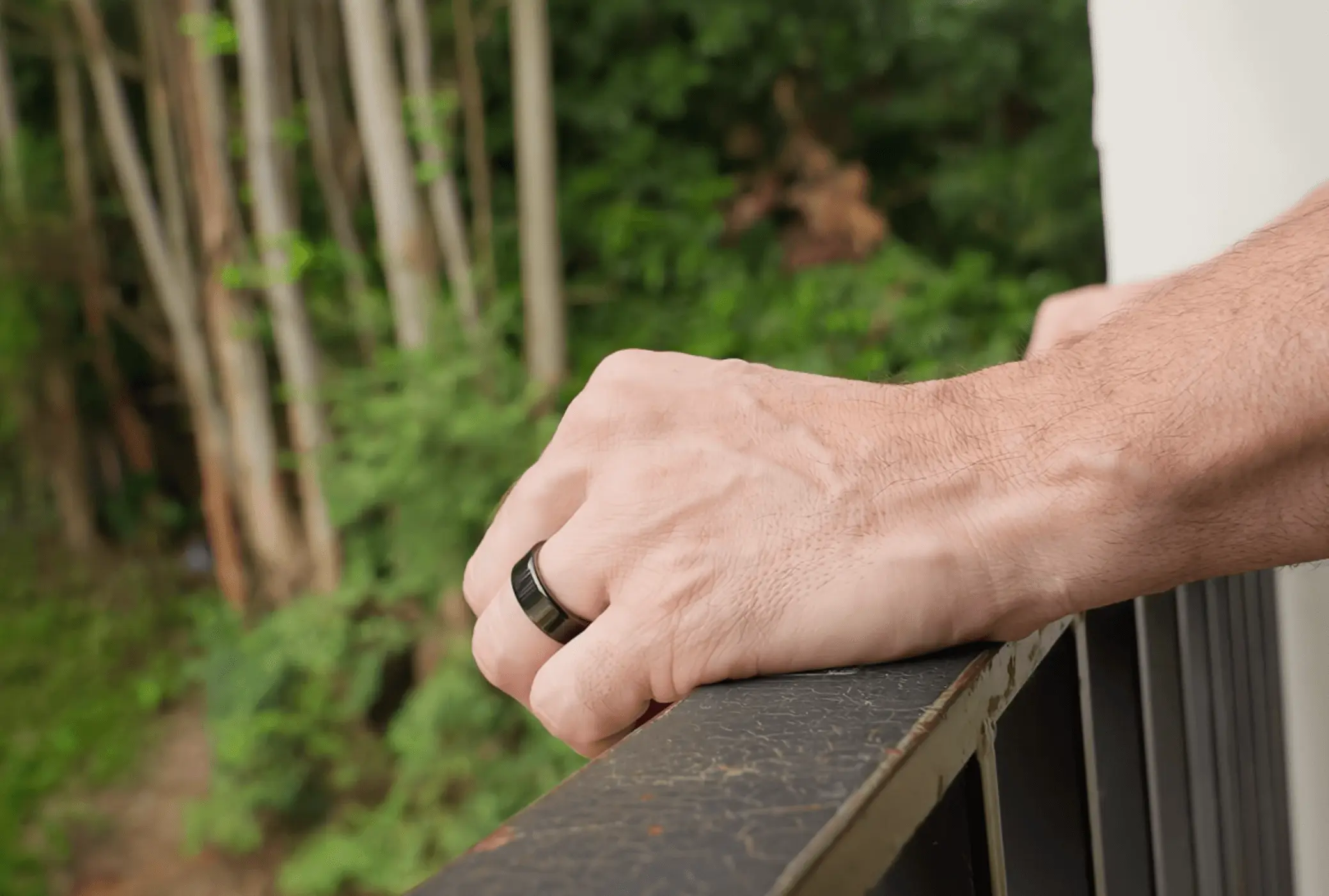 man wearing smart ring